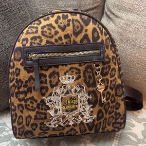 Juicy Couture Brown Leopard Backpack